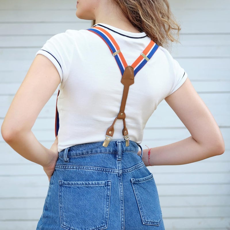 Action Ward Store Women's Suspenders - 1" Width - Y Back 4 Clip Skinny Ladies Suspenders - Image 3